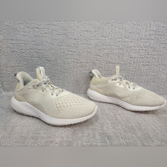 Adidas Alphabounce Women's Size 6.5 Beige Athletic Running Sneakers Shoes BW1196 - Picture 9 of 11
